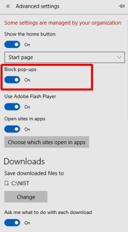 how to disable microsoft edge screen so bing doesnt open